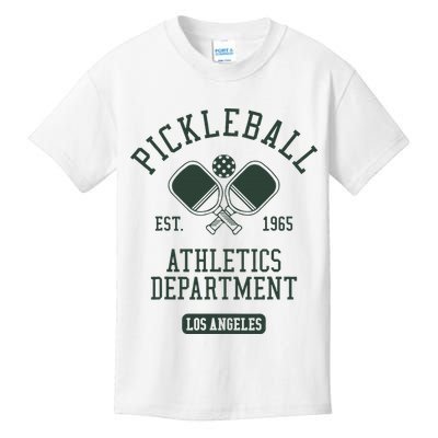 Pickleball Los Angeles Athletics Department Est 1965 Sports Kids T-Shirt
