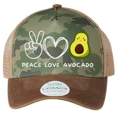 Peace Love Avocado Retro Avocado Lover Fruit Lover Legacy Tie Dye Trucker Hat