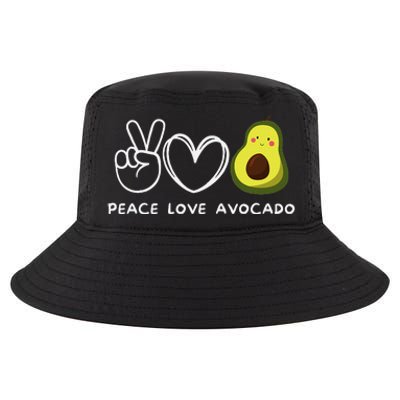 Peace Love Avocado Retro Avocado Lover Fruit Lover Cool Comfort Performance Bucket Hat