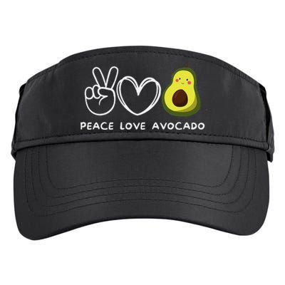 Peace Love Avocado Retro Avocado Lover Fruit Lover Adult Drive Performance Visor