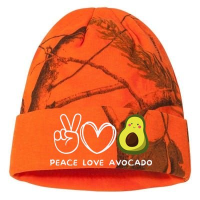 Peace Love Avocado Retro Avocado Lover Fruit Lover Kati Licensed 12" Camo Beanie