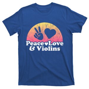 Peace Love And Violins Violin Gift T-Shirt