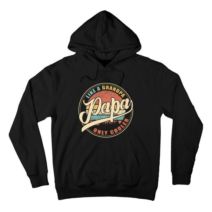 Papa Like A Grandpa Only Cooler Funny Dad Papa Definition Tall Hoodie