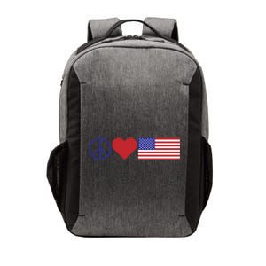 Peace Love America Cool Gift Vector Backpack