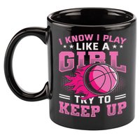 Play Like A Girl Basketball 11oz C Handle Ceramic Mug