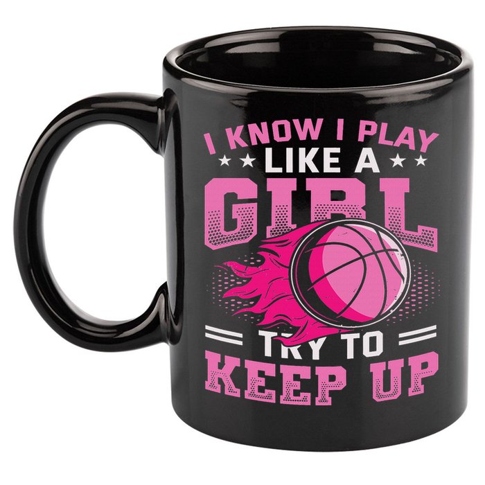 Play Like A Girl Basketball 11oz C Handle Ceramic Mug