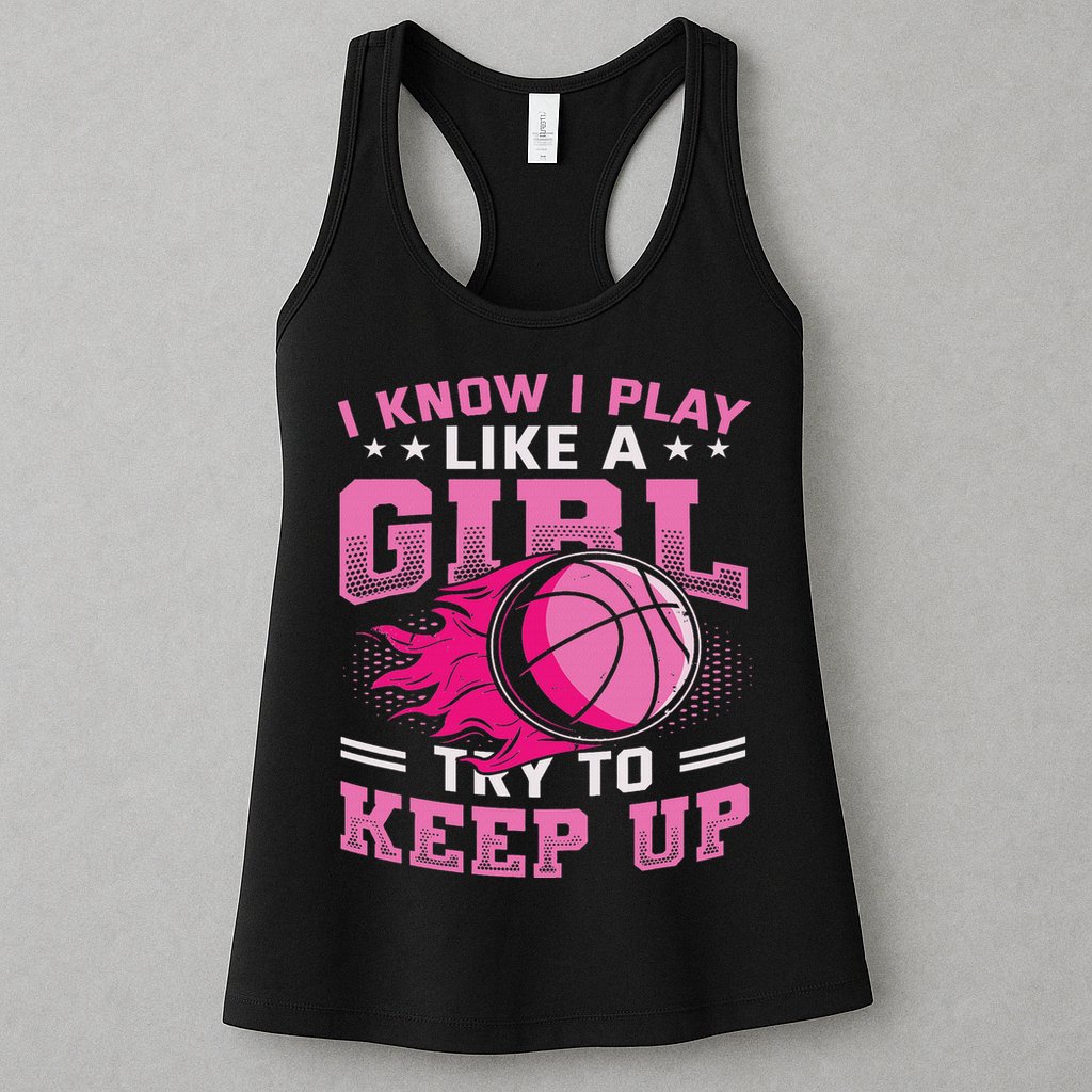 Play Like A Girl Basketball Womens Tank Top