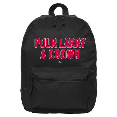 Pour Larry A Crown Funny Home Run Celebration 16 in Basic Backpack
