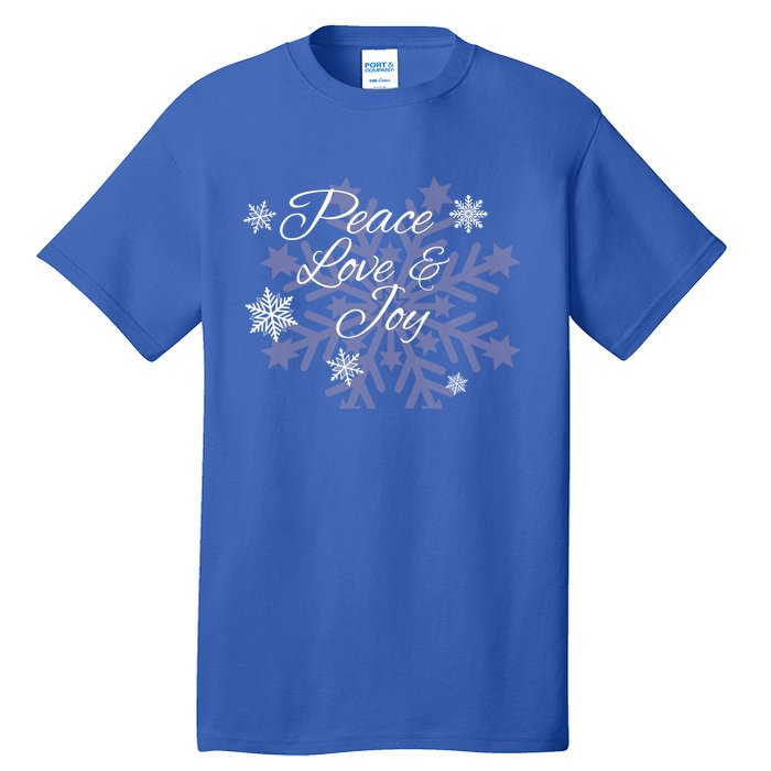 Peace Love And Joy Great Giftholiday Season Snowflake Themed Xgreat Giftmas Gift Tall T-Shirt