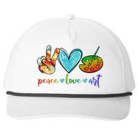 Peace Love Art Painting Palette Cute Art Teacher Gifts Snapback Five-Panel Rope Hat