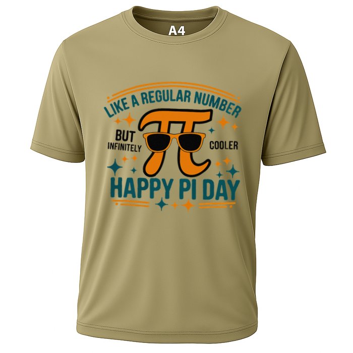 Pi Like A Regular Number But Infinitely Cooler Funny Pi Day .Png Cooling Performance Crew T-Shirt