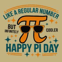 Pi Like A Regular Number But Infinitely Cooler Funny Pi Day .Png Cooling Performance Crew T-Shirt
