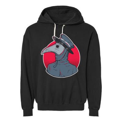 Plague Doctor Mask Garment-Dyed Fleece Hoodie