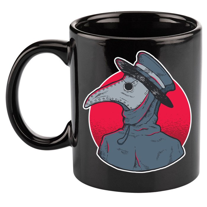 Plague Doctor Mask 11oz C Handle Ceramic Mug