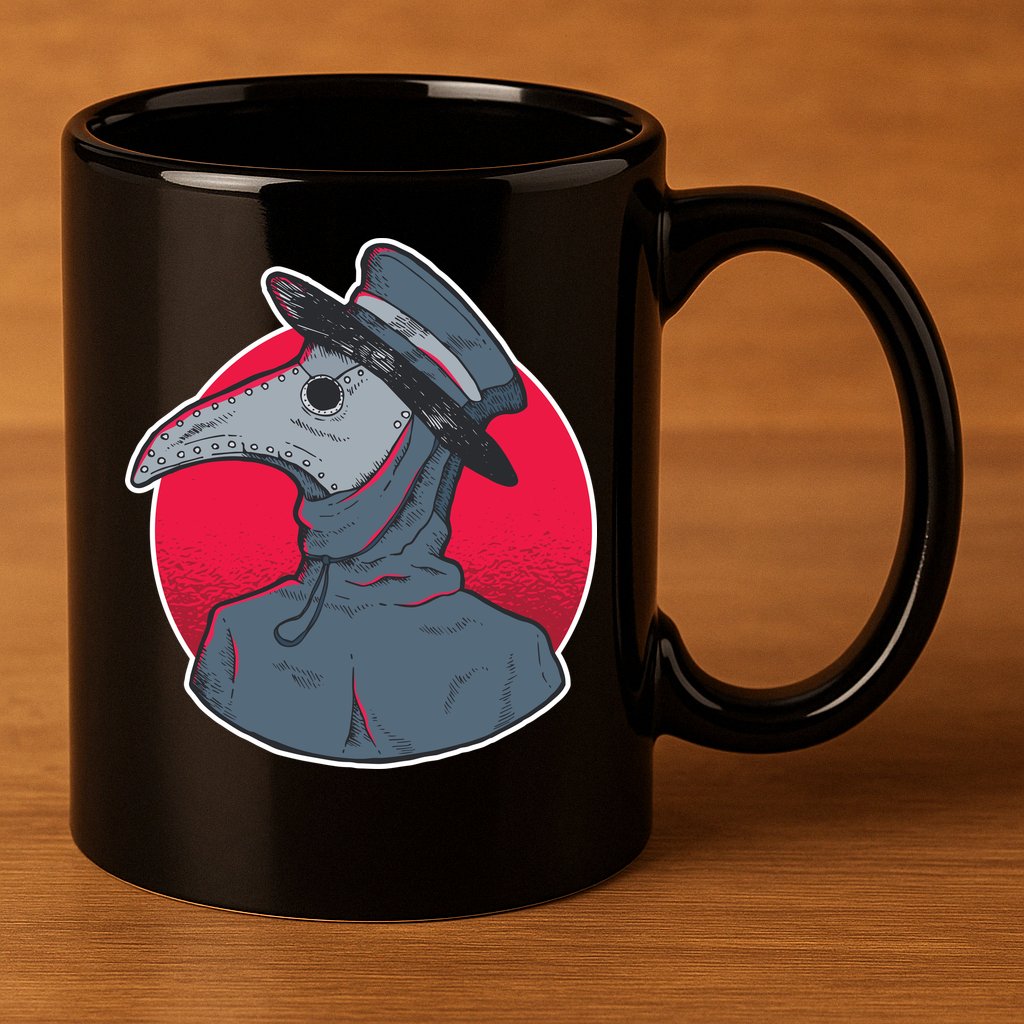 Plague Doctor Mask 11oz C Handle Ceramic Mug