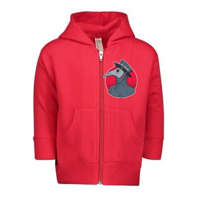 Plague Doctor Mask Toddler Zip Fleece Hoodie