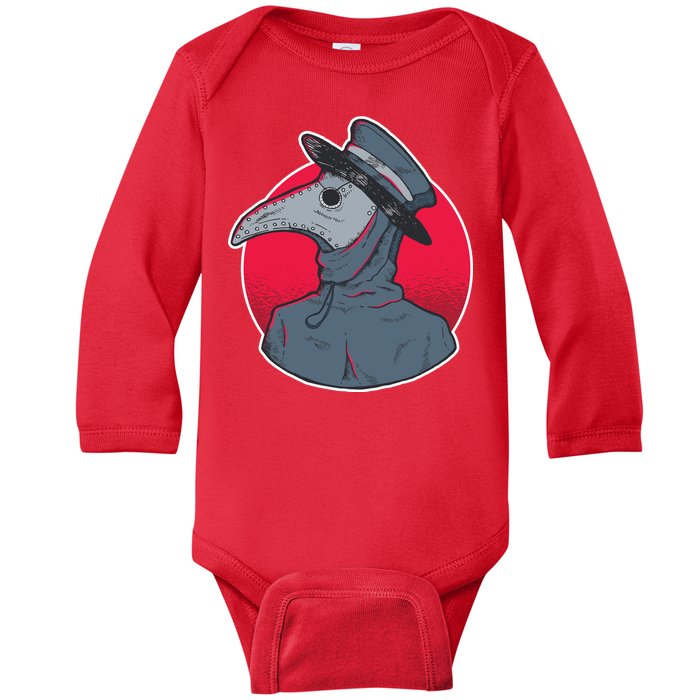 Plague Doctor Mask Baby Long Sleeve Bodysuit