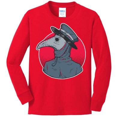 Plague Doctor Mask Kids Long Sleeve Shirt