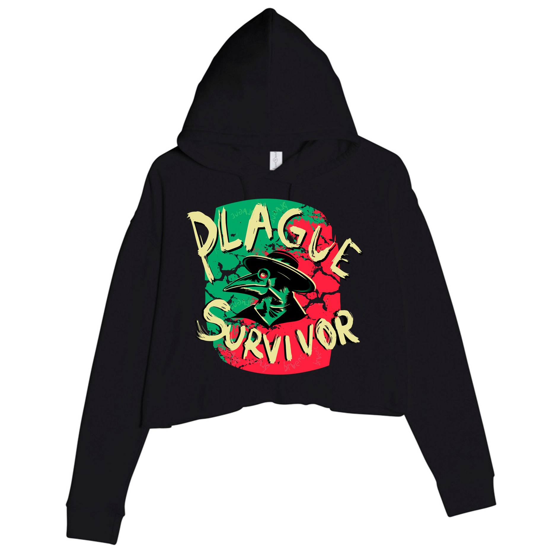 Plague Survivor Crop Fleece Hoodie