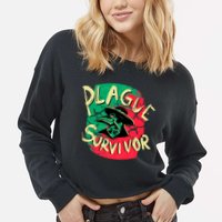 Plague Survivor Cropped Pullover Crew