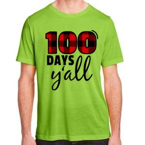 Plaid 100 Days Y'all Funny 100th Day Of School Adult ChromaSoft Performance T-Shirt