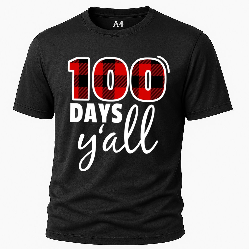 Plaid 100 Days Y'all Funny 100th Day Of School Performance Shirt