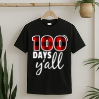 Plaid 100 Days Y'all Funny 100th Day Of School T-Shirt