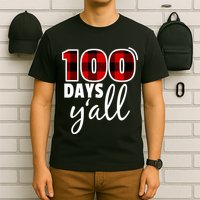 Plaid 100 Days Y'all Funny 100th Day Of School T-Shirt