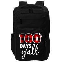 Plaid 100 Days Y'all Funny 100th Day Of School Impact Tech Backpack