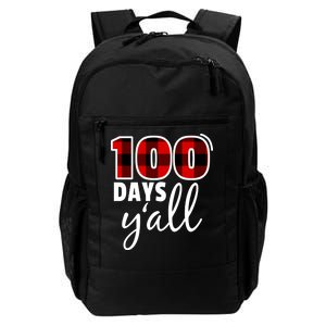 Plaid 100 Days Y'all Funny 100th Day Of School Daily Commute Backpack