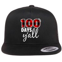 Plaid 100 Days Y'all Funny 100th Day Of School Flat Bill Trucker Hat