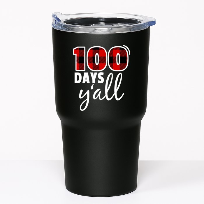 Plaid 100 Days Y'all Funny 100th Day Of School Tumbler
