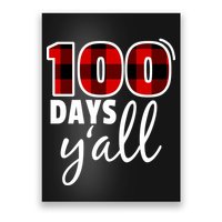 Plaid 100 Days Y'all Funny 100th Day Of School Poster