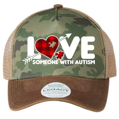 Plaid Love Someone With Autism Legacy Tie Dye Trucker Hat