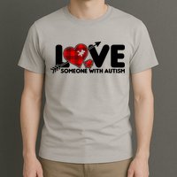 Plaid Love Someone With Autism T-Shirt
