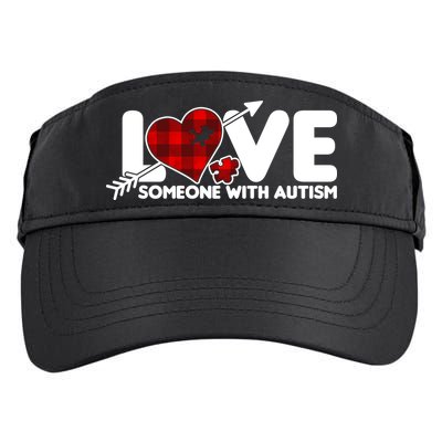 Plaid Love Someone With Autism Adult Drive Performance Visor