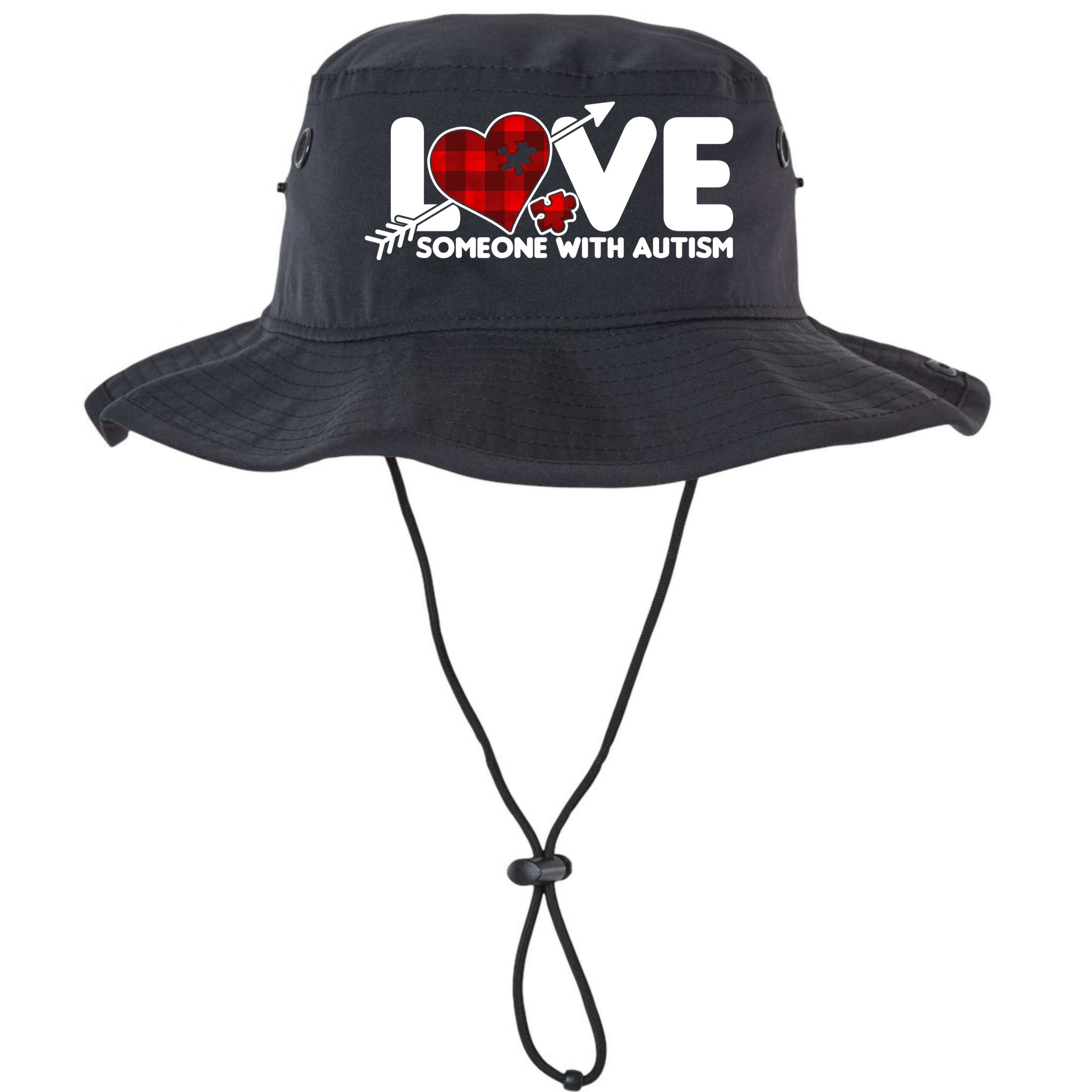 Plaid Love Someone With Autism Bucket Hat