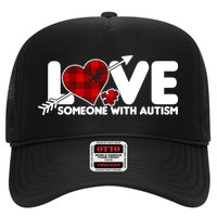 Plaid Love Someone With Autism Trucker Hat