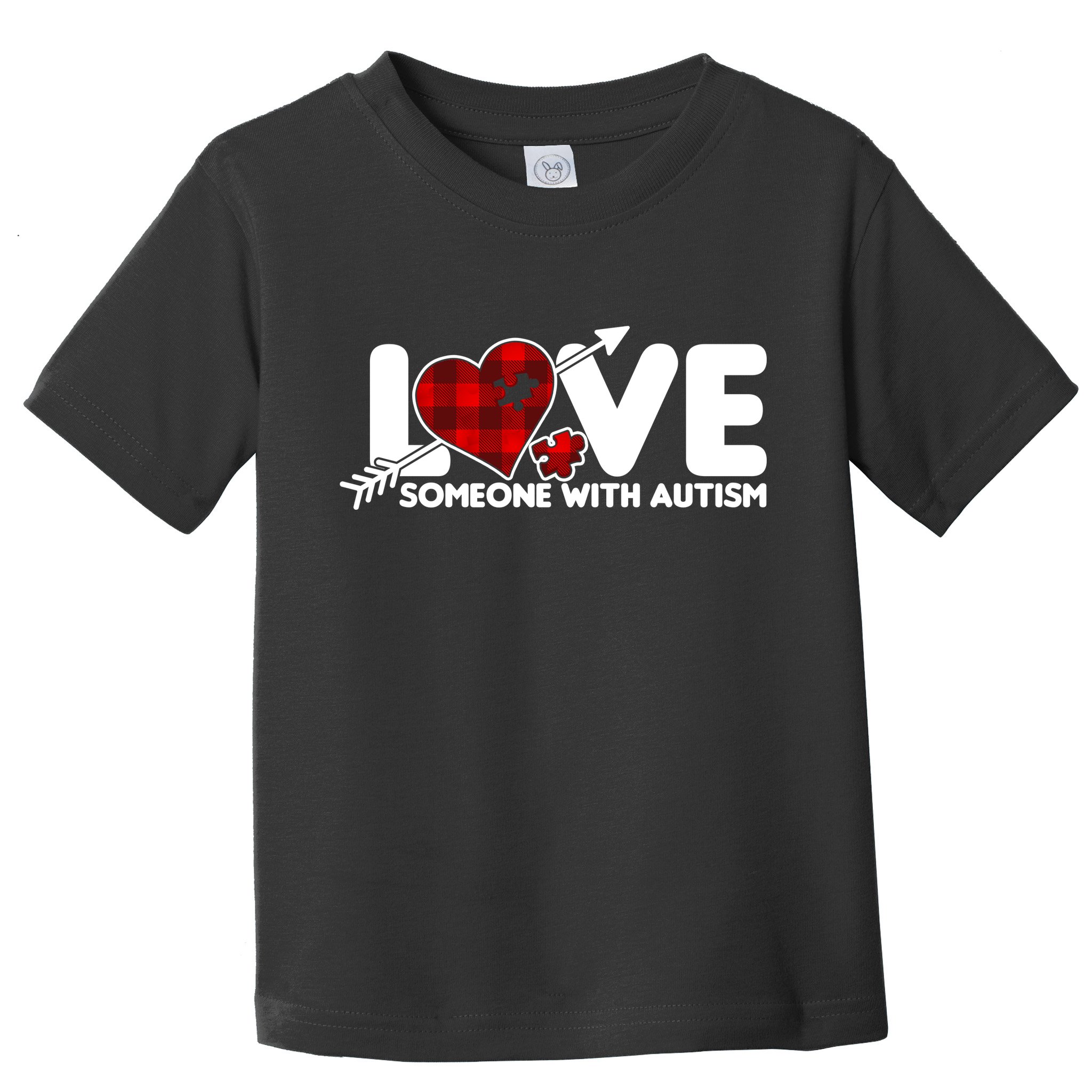 Plaid Love Someone With Autism Toddler T-Shirt