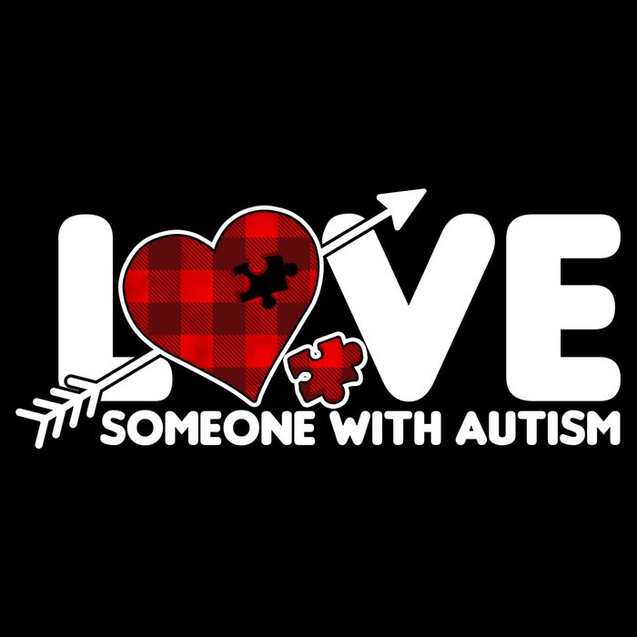 Plaid Love Someone With Autism Zip Tote Bag