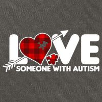 Plaid Love Someone With Autism Cotton Canvas Backpack
