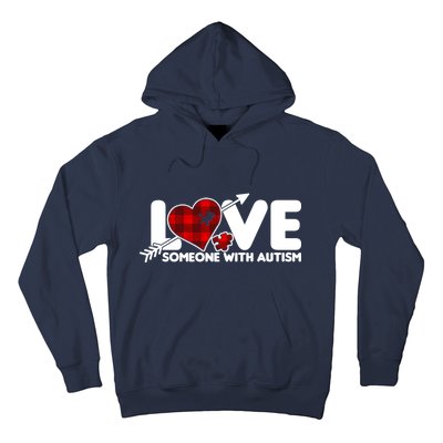 Plaid Love Someone With Autism Hoodie