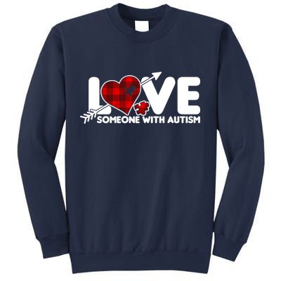 Plaid Love Someone With Autism Sweatshirt