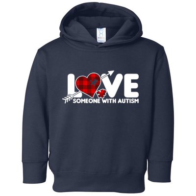 Plaid Love Someone With Autism Toddler Hoodie