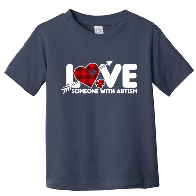 Plaid Love Someone With Autism Toddler T-Shirt