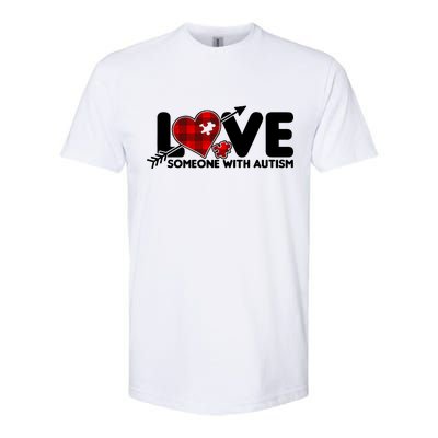 Plaid Love Someone With Autism Softstyle® CVC T-Shirt