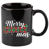 Plaid Merry Christmas Christ 11oz C Handle Ceramic Mug
