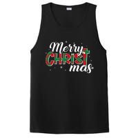 Plaid Merry Christmas Christ PosiCharge Competitor Tank