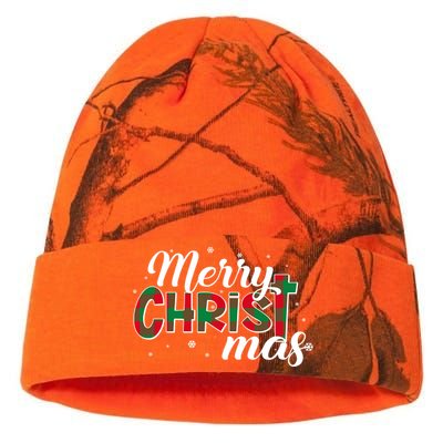 Plaid Merry Christmas Christ Kati Licensed 12" Camo Beanie