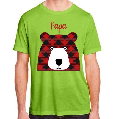 Plaid Pattern Papa Bear Adult ChromaSoft Performance T-Shirt